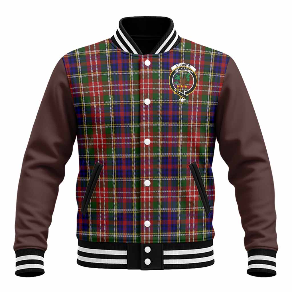 Christie Tartan Accent Baseball Jacket with Family Crest