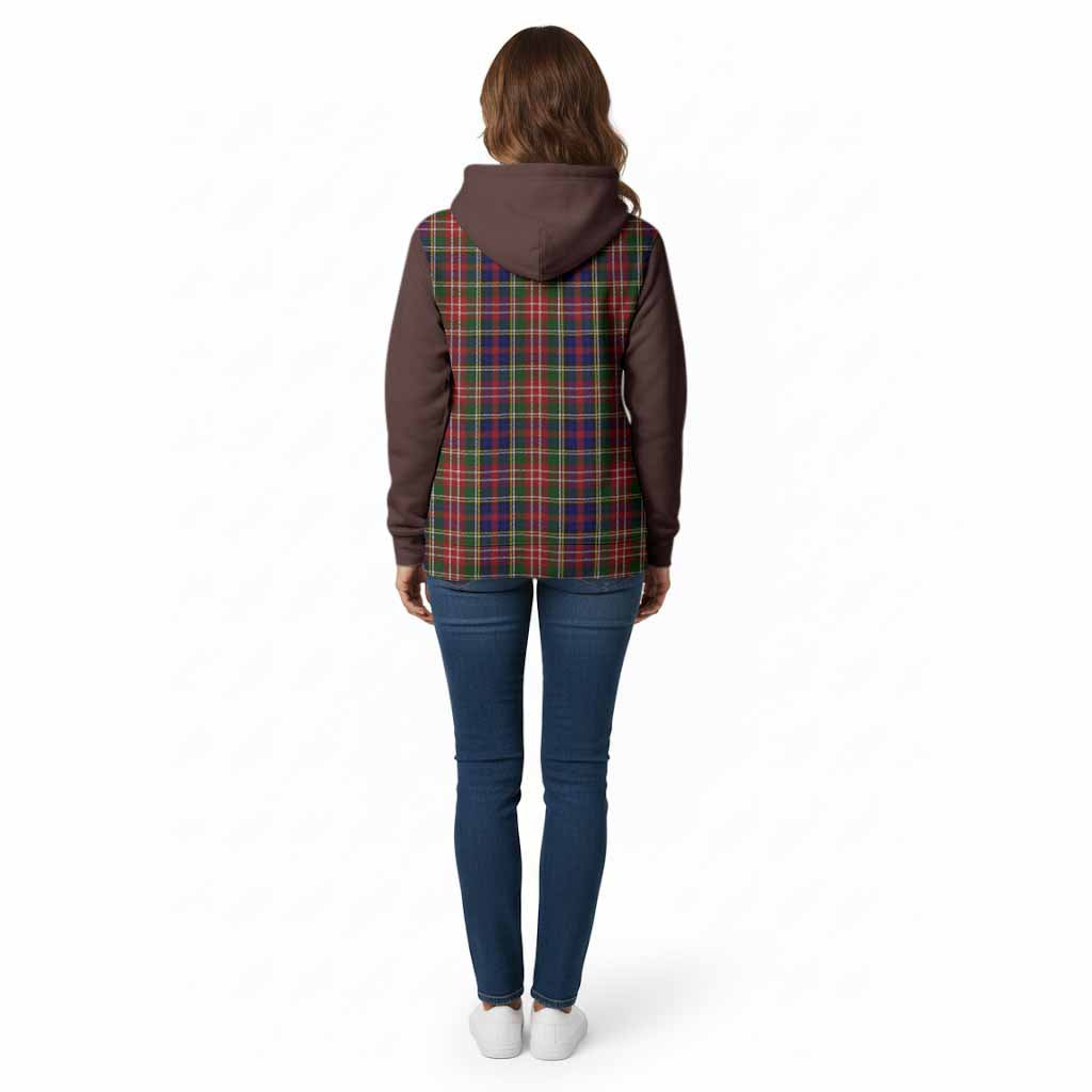 Christie Tartan Accent Cotton Hoodie with Family Crest