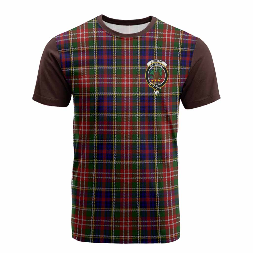Christie Tartan Accent Cotton T-shirt with Family Crest