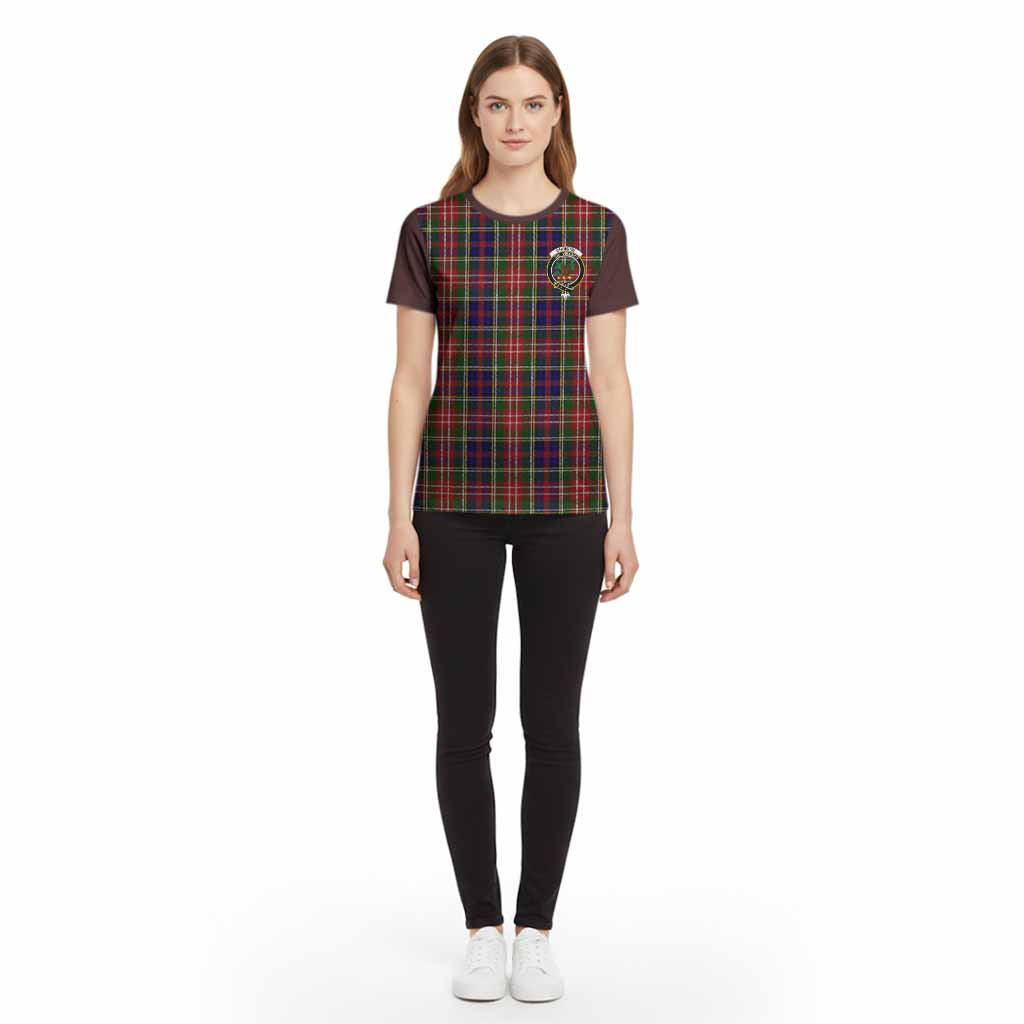 Christie Tartan Accent Cotton T-shirt with Family Crest