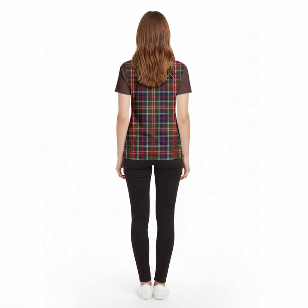 Christie Tartan Accent Cotton T-shirt with Family Crest