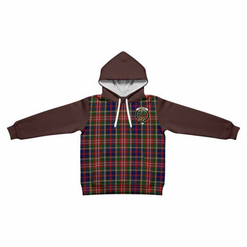 Christie Tartan Accent Kid Hoodie with Family Crest