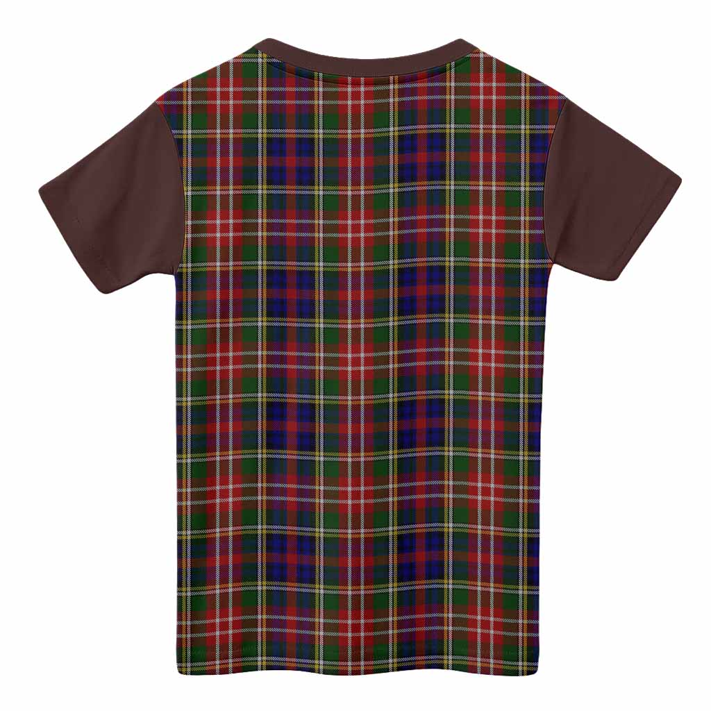 Christie Tartan Accent Kid T-shirt with Family Crest