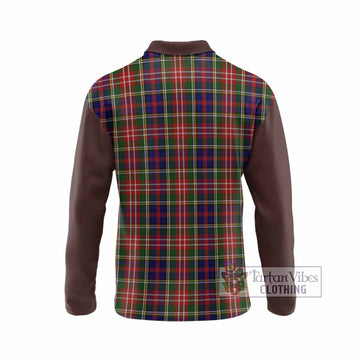 Christie Tartan Accent Long Sleeve Polo Shirt with Family Crest