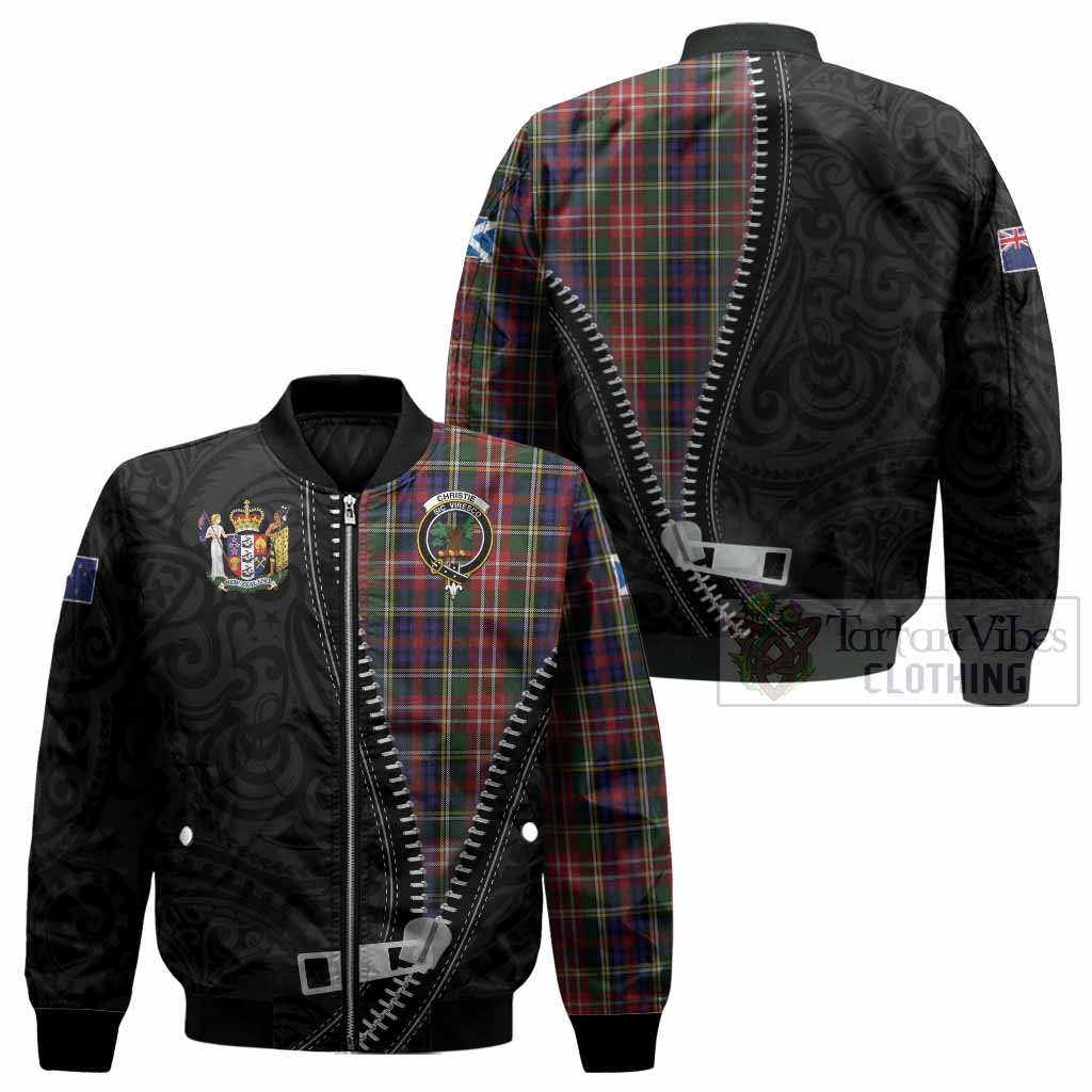 Christie Tartan Bomber Jacket New Zealand Pattern Unique Zipper Stylized