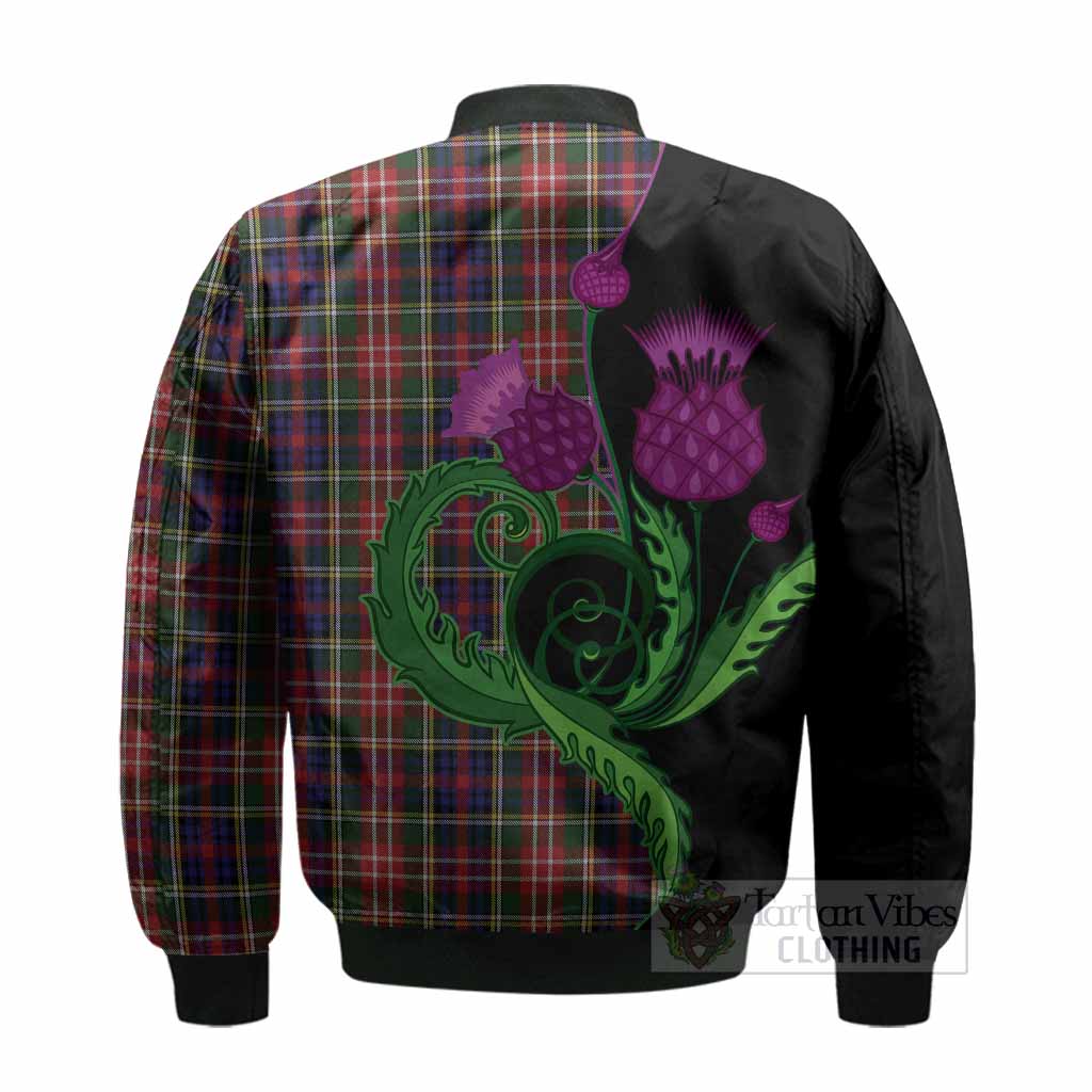 Christie Tartan Bomber Jacket Traditional Scottish Thistle