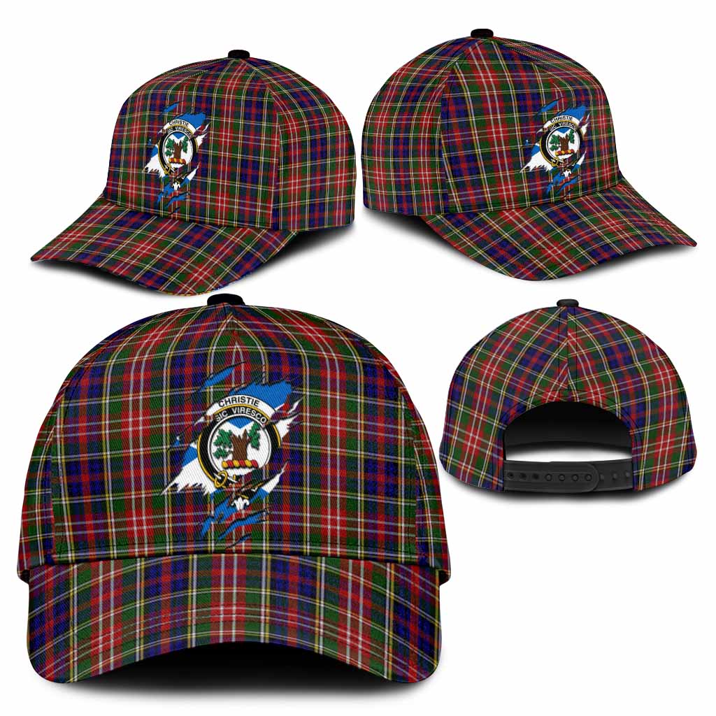 Christie Tartan Classic Cap with Family Crest In Me Style