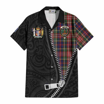 Christie Tartan Cotton Hawaiian Shirt New Zealand Pattern Unique Zipper Stylized