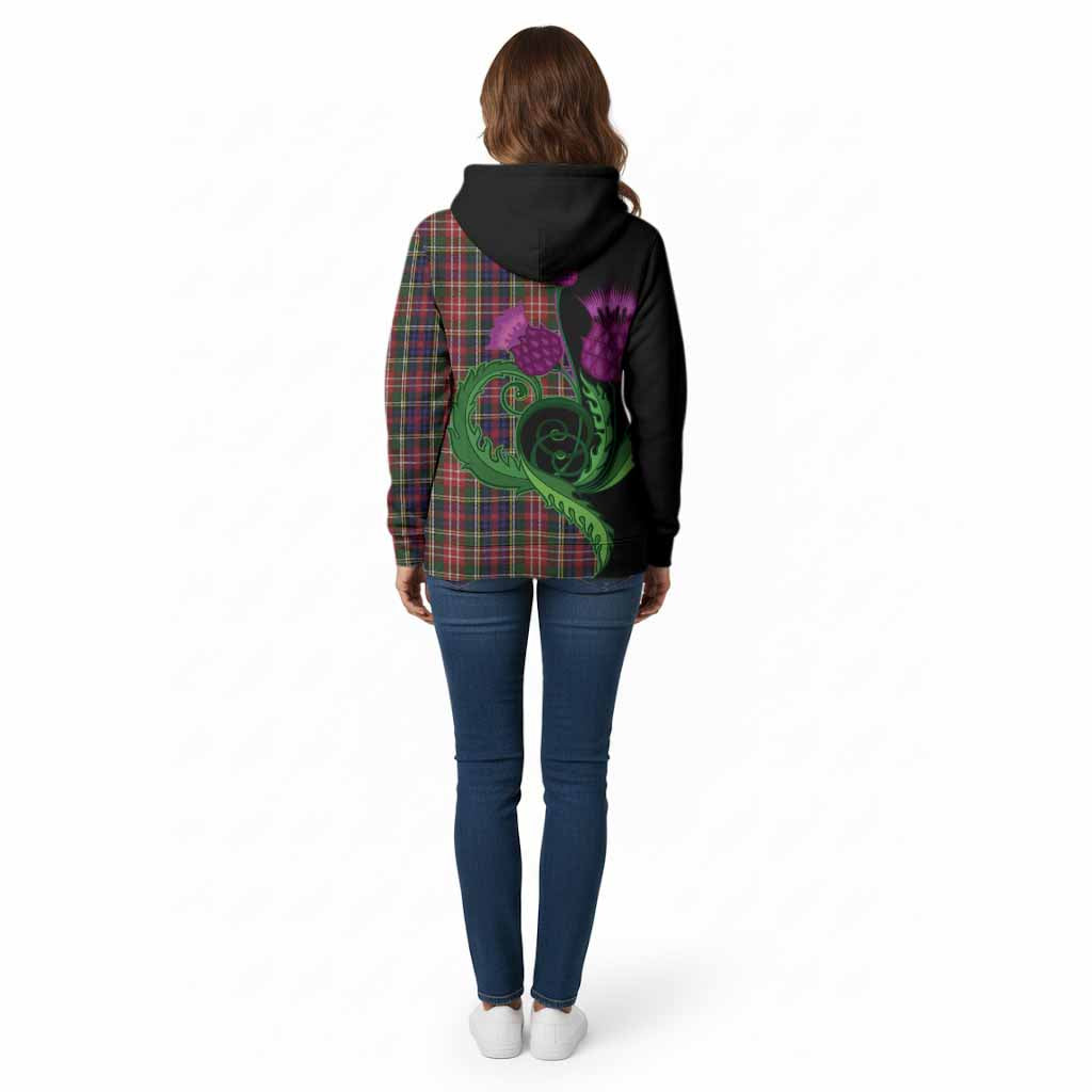 Christie Tartan Cotton Hoodie Traditional Scottish Thistle
