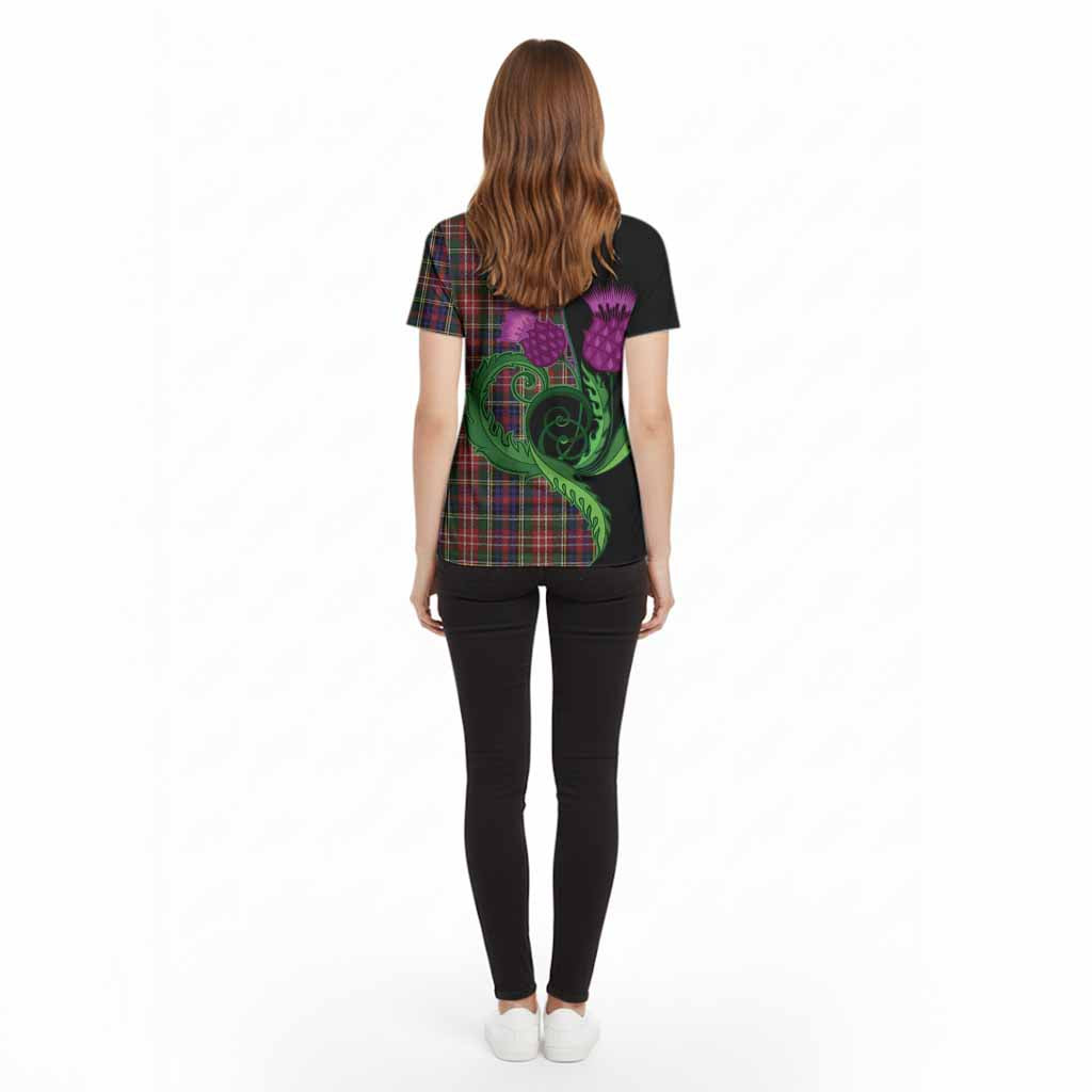 Christie Tartan Cotton T-shirt Traditional Scottish Thistle