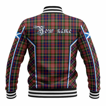 Christie Tartan Crest Baseball Jacket Scotland Coat of Arm Flag Style