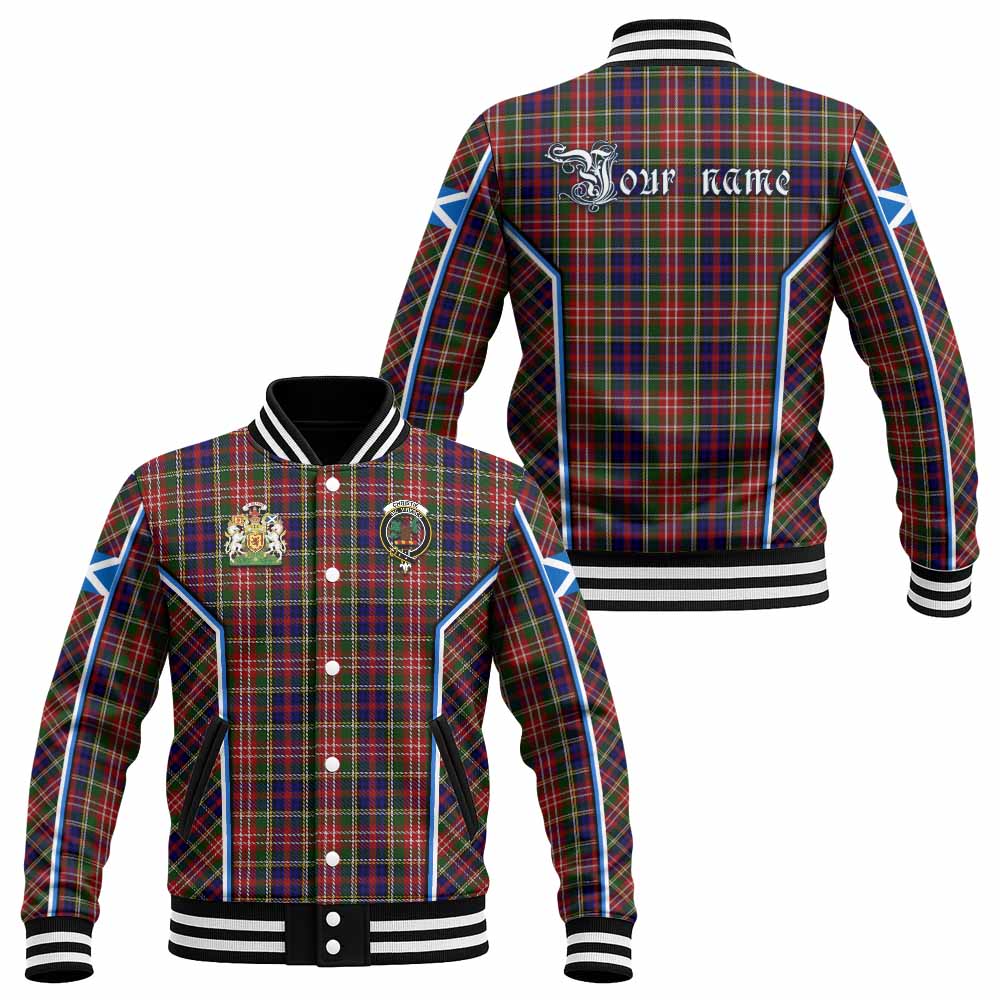 Christie Tartan Crest Baseball Jacket Scotland Coat of Arm Flag Style - Tartan Vibes Clothing