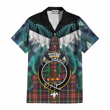 Christie Tartan Crest Cotton Hawaiian Shirt New Zealand Maori Korowai Cloak