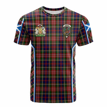 Christie Tartan Crest Cotton T-shirt Scotland Coat of Arm Flag Style