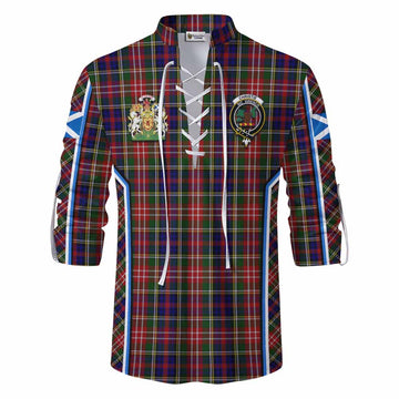 Christie Tartan Crest Ghillie Kilt Shirt Scotland Coat of Arm Flag Style