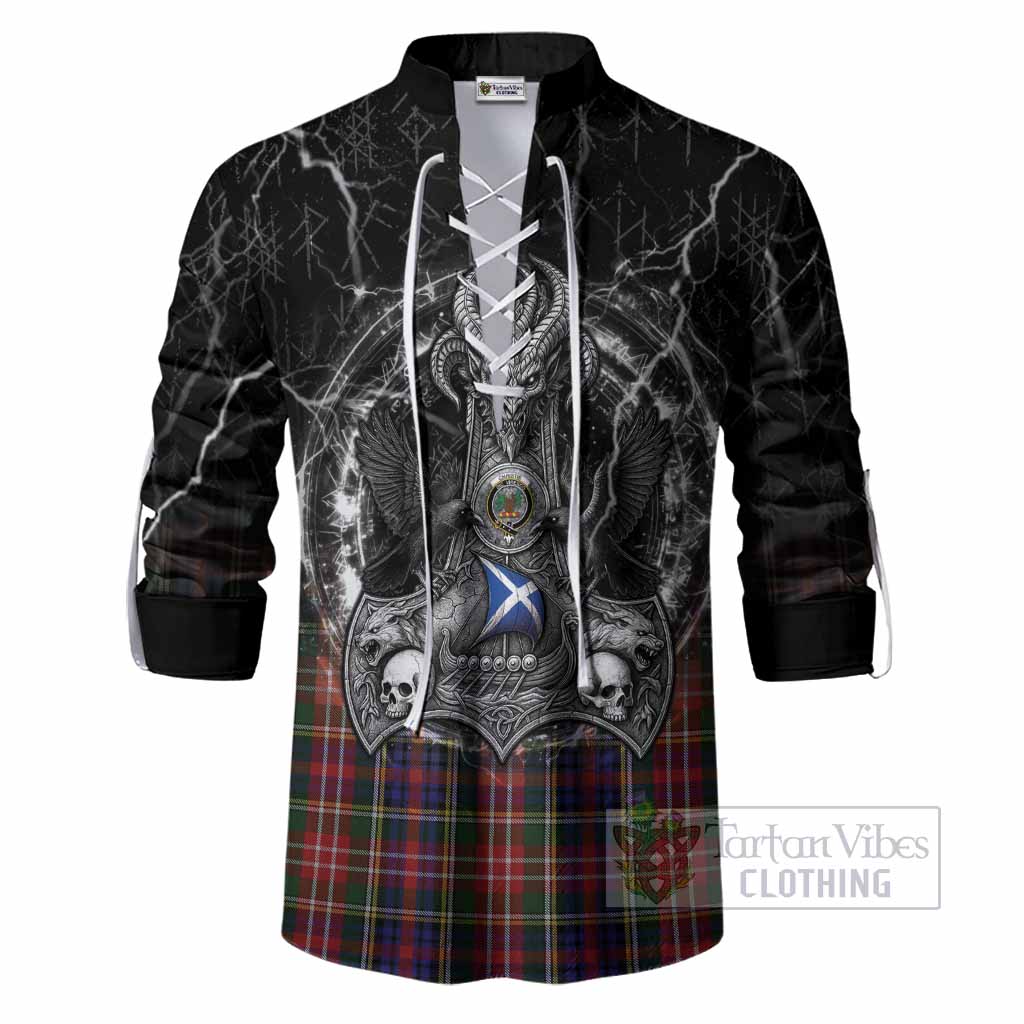 Christie Tartan Crest Ghillie Shirt Celtic Odin's Raven Legacy