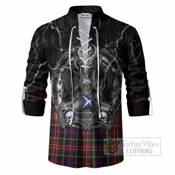 Christie Tartan Crest Ghillie Shirt Celtic Odin's Raven Legacy