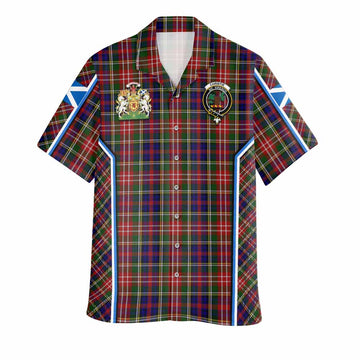 Christie Tartan Crest Hawaiian Shirt Scotland Coat of Arm Flag Style
