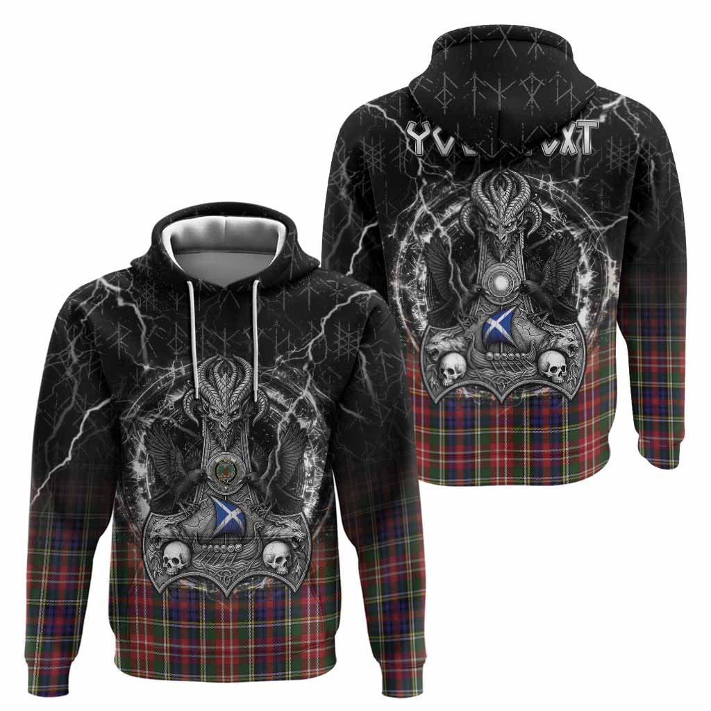 Christie Tartan Crest Hoodie Celtic Odin's Raven Legacy