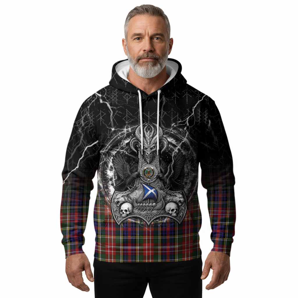 Christie Tartan Crest Hoodie Celtic Odin's Raven Legacy