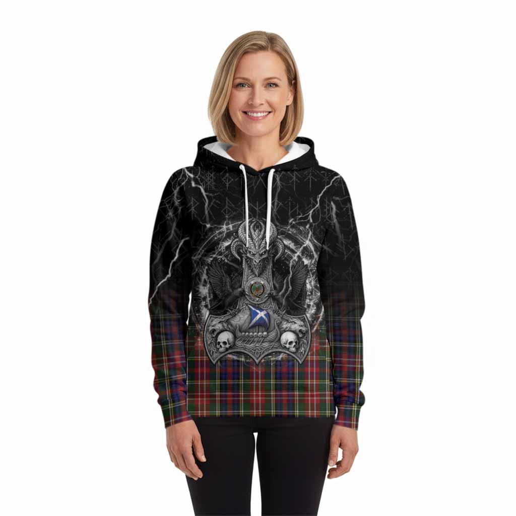 Christie Tartan Crest Hoodie Celtic Odin's Raven Legacy