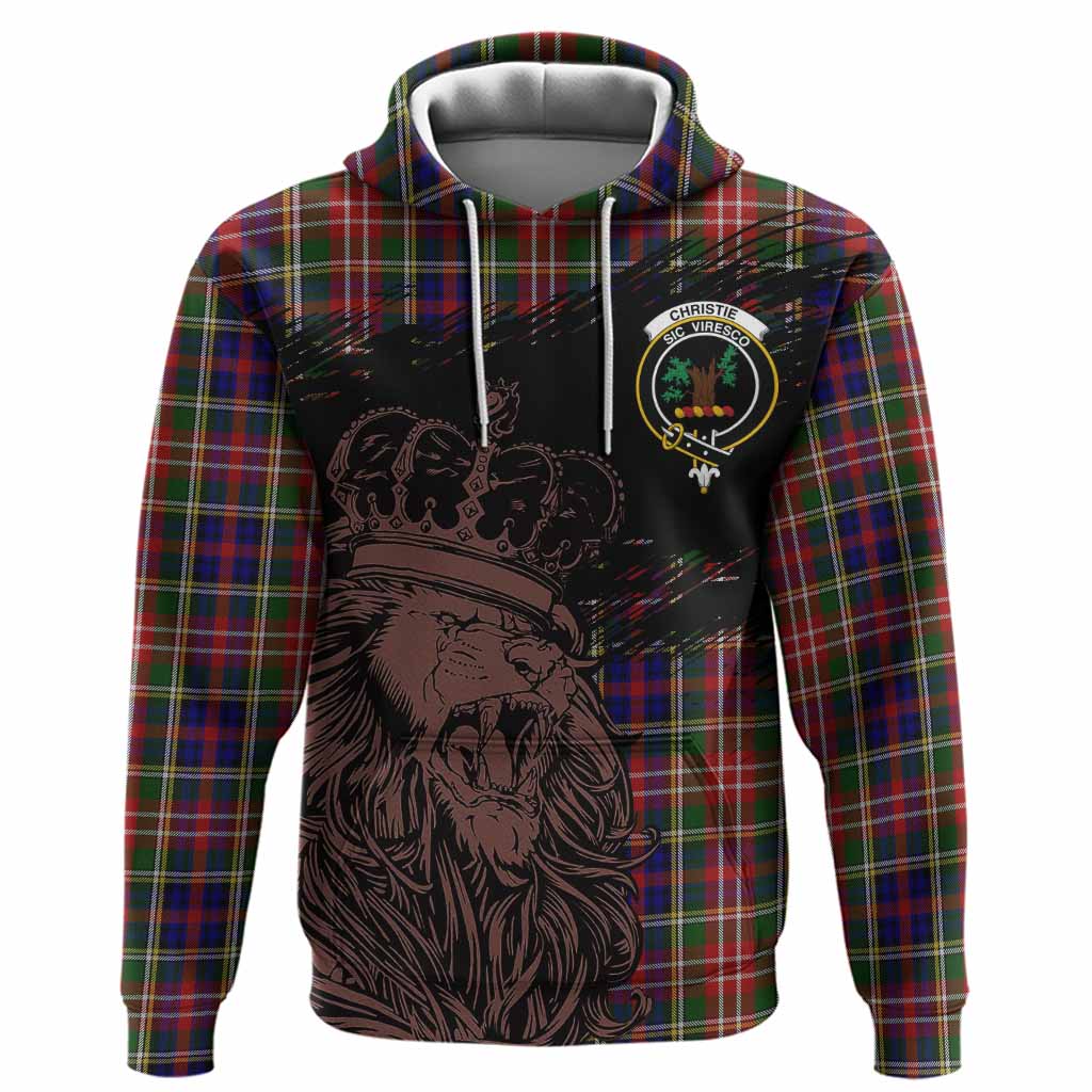 Christie Tartan Crest Hoodie Crowned Lion Heritage Style