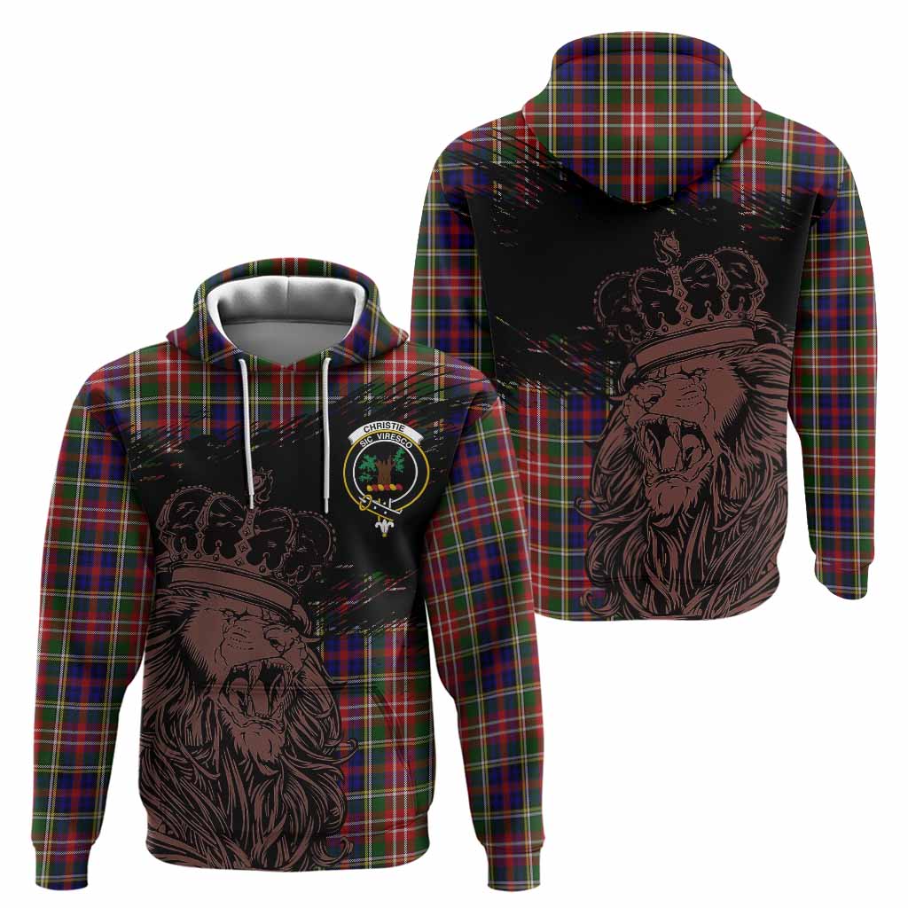 Christie Tartan Crest Hoodie Crowned Lion Heritage Style