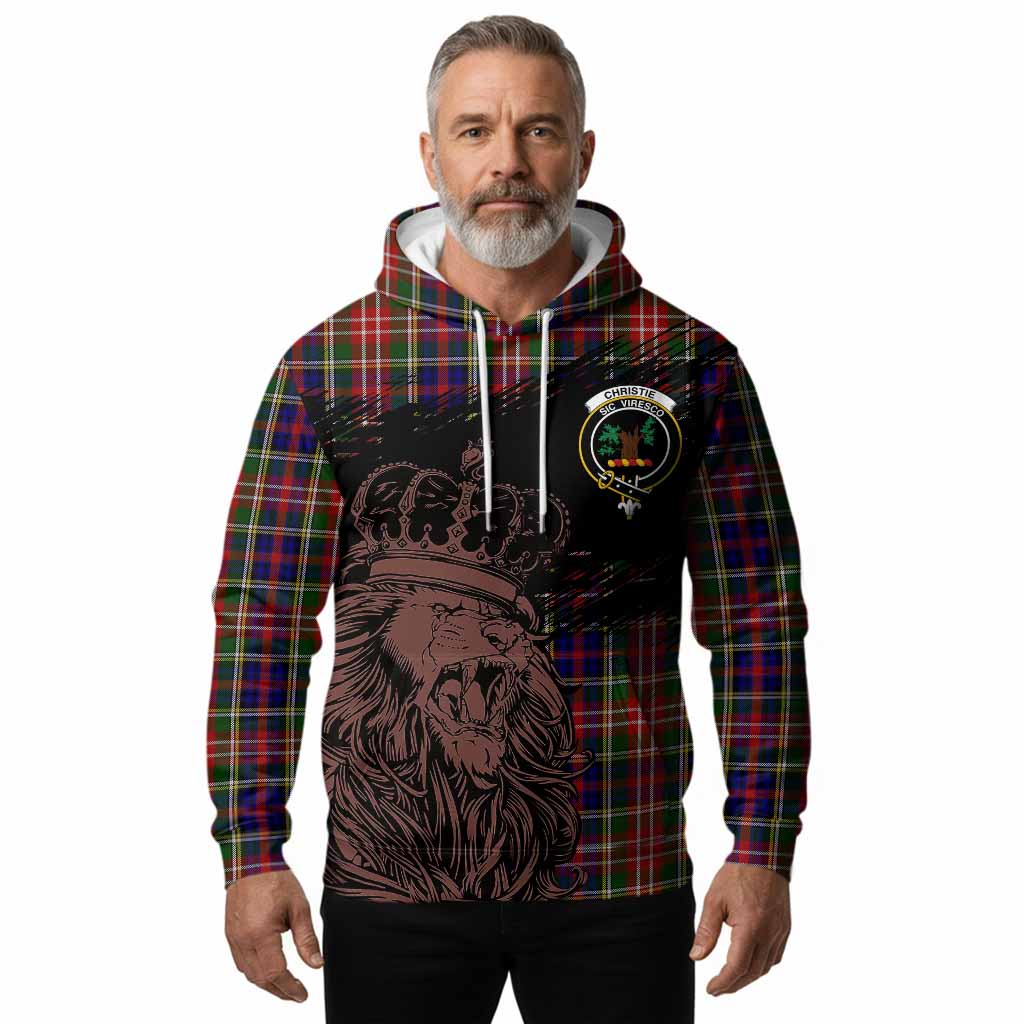 Christie Tartan Crest Hoodie Crowned Lion Heritage Style