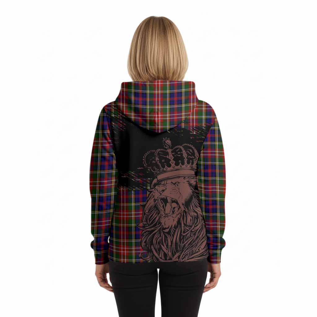 Christie Tartan Crest Hoodie Crowned Lion Heritage Style
