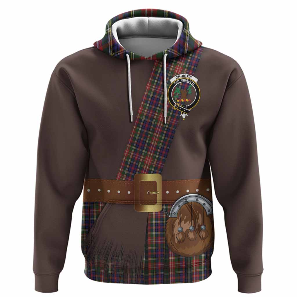 Christie Tartan Crest Hoodie Kilt Costume Style