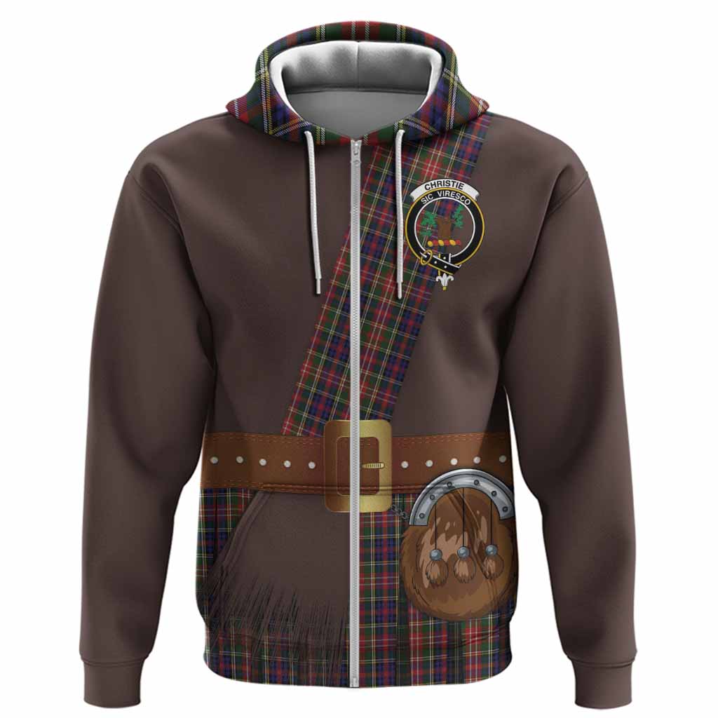 Christie Tartan Crest Hoodie Kilt Costume Style