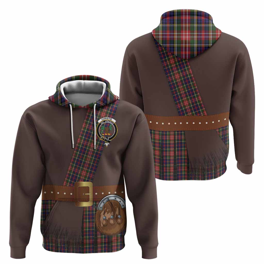 Christie Tartan Crest Hoodie Kilt Costume Style