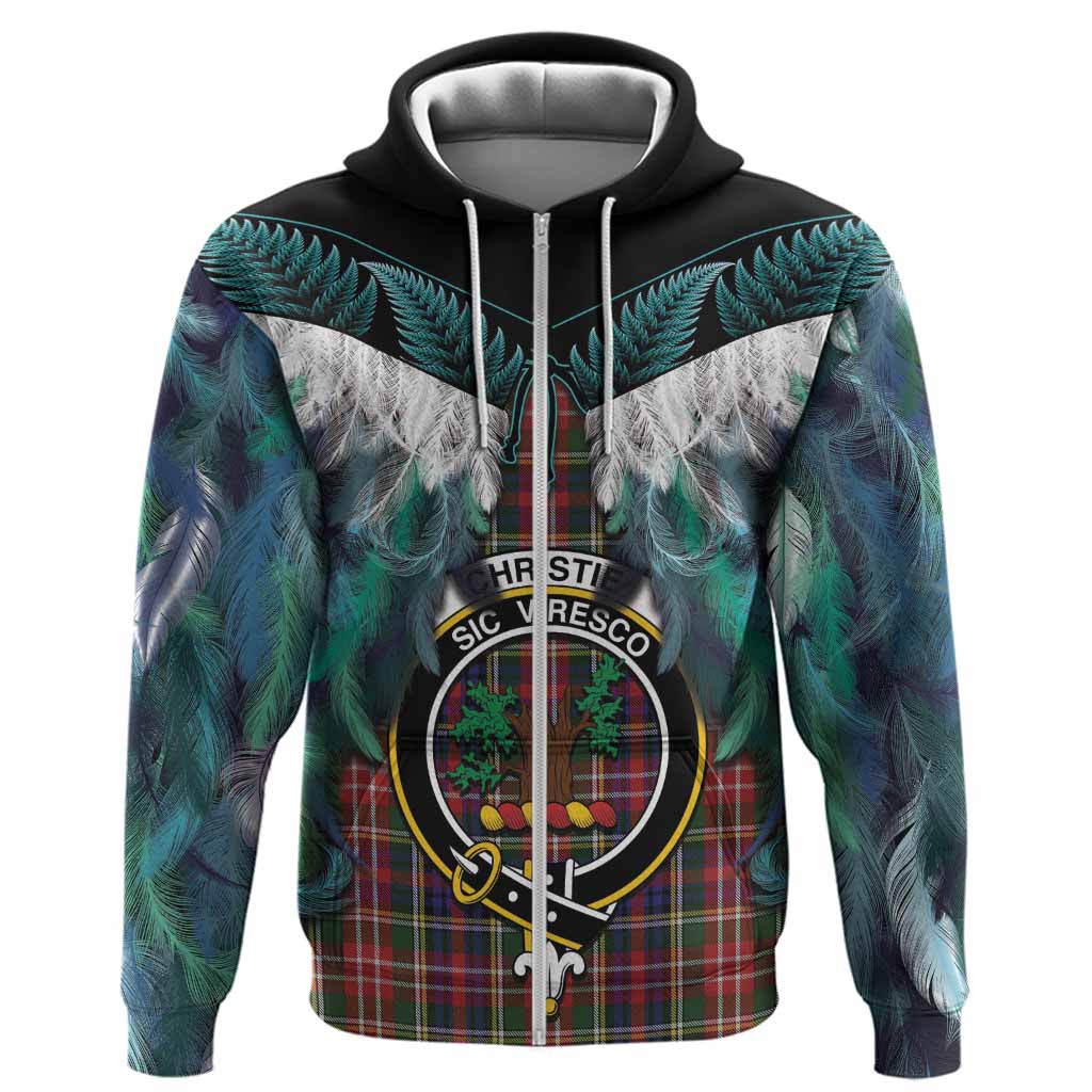 Christie Tartan Crest Hoodie New Zealand Maori Korowai Cloak