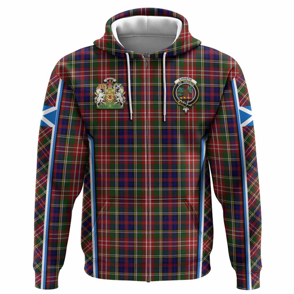 Christie Tartan Crest Hoodie Scotland Coat of Arm Flag Style - Tartan Vibes Clothing