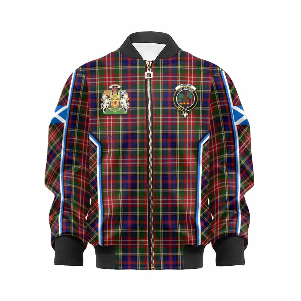 Christie Tartan Crest Kid Bomber Jacket Scotland Coat of Arm Flag Style - Tartan Vibes Clothing