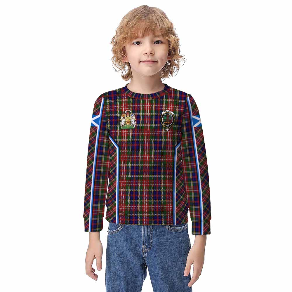 Christie Tartan Crest Kid Knitted Sweatshirt Scotland Coat of Arm Flag Style - Tartan Vibes Clothing
