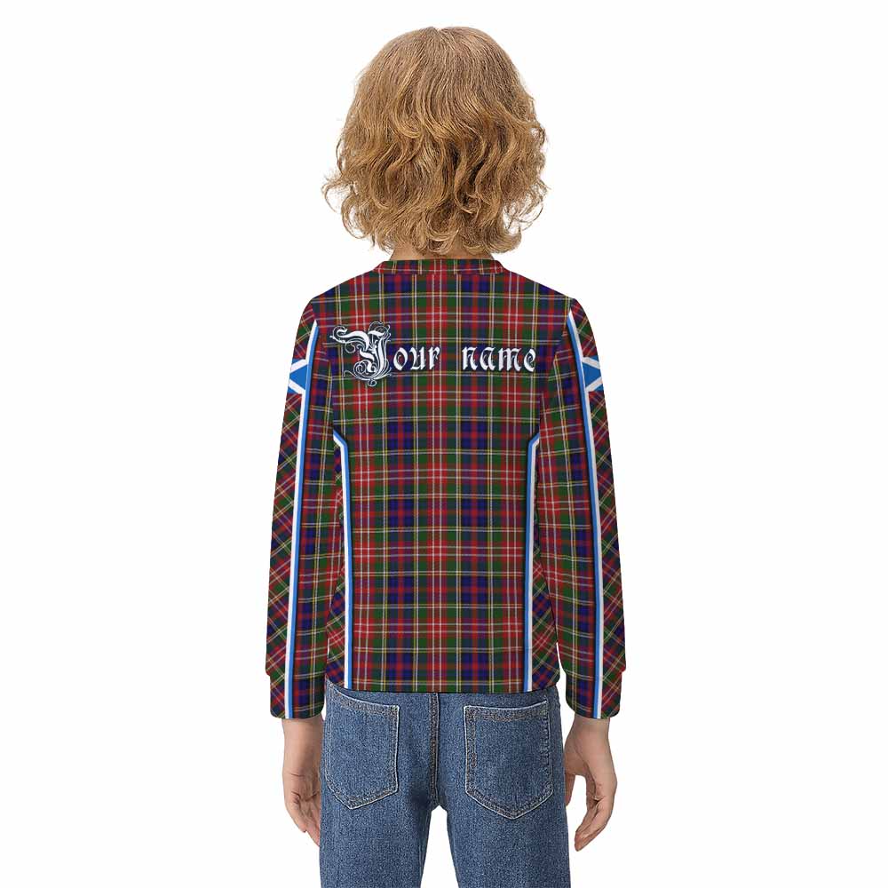 Christie Tartan Crest Kid Knitted Sweatshirt Scotland Coat of Arm Flag Style - Tartan Vibes Clothing