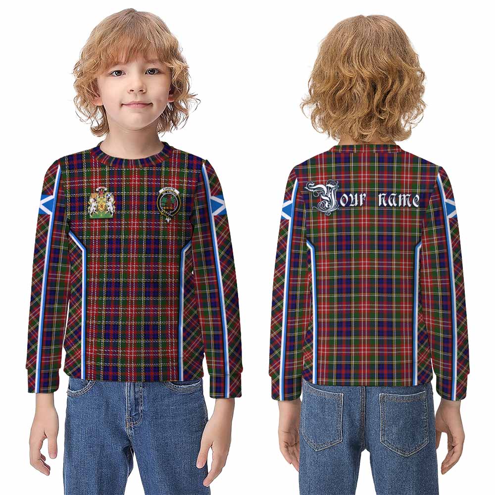 Christie Tartan Crest Kid Knitted Sweatshirt Scotland Coat of Arm Flag Style - Tartan Vibes Clothing