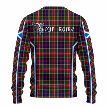 Christie Tartan Crest Knitted Sweater Scotland Coat of Arm Flag Style