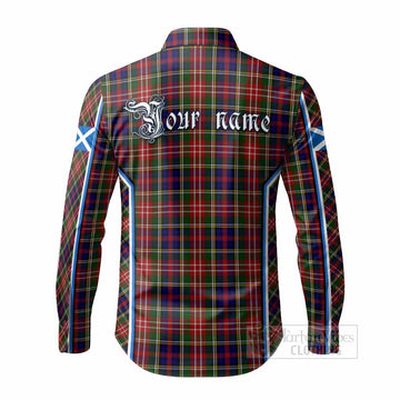 Christie Tartan Crest Long Sleeve Button Shirts Scotland Coat of Arm Flag Style