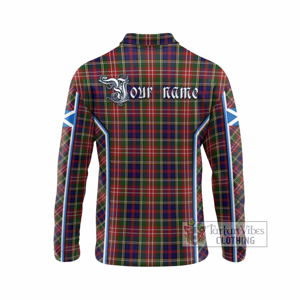 Christie Tartan Crest Long Sleeve Polo Shirt Scotland Coat of Arm Flag Style - Tartan Vibes Clothing