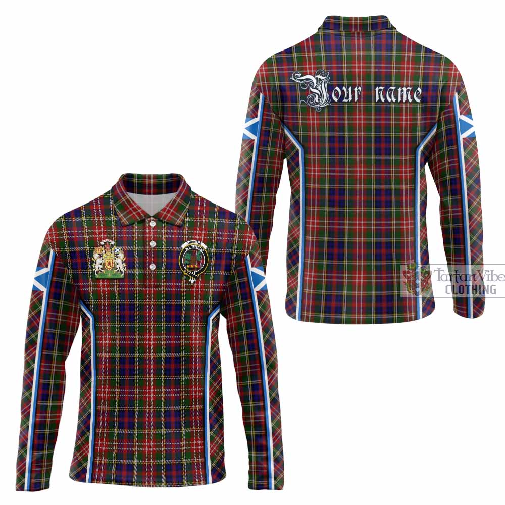 Christie Tartan Crest Long Sleeve Polo Shirt Scotland Coat of Arm Flag Style - Tartan Vibes Clothing