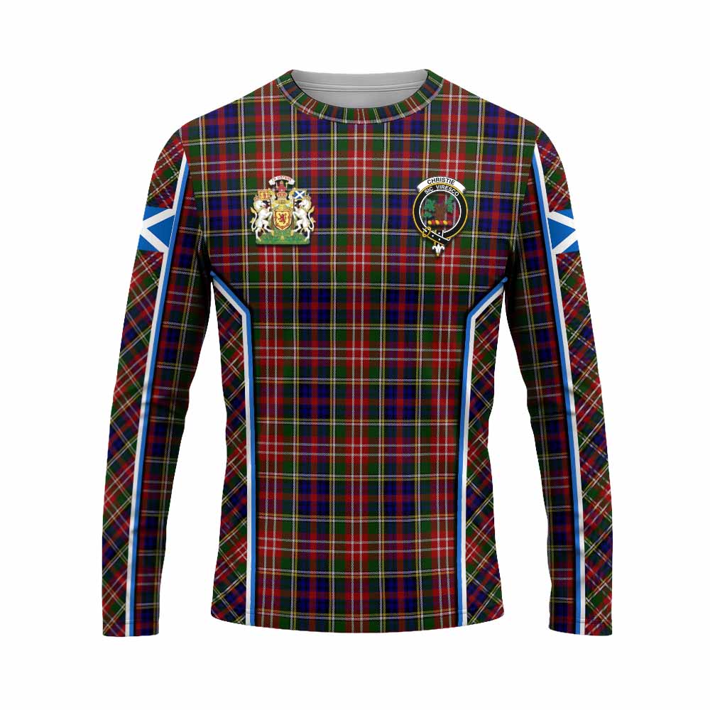 Christie Tartan Crest Long Sleeve T-Shirt Scotland Coat of Arm Flag Style - Tartan Vibes Clothing