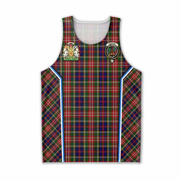Christie Tartan Crest Men Tank Top Scotland Coat of Arm Flag Style