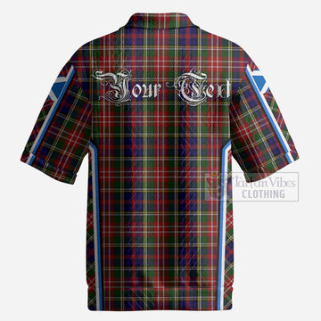Christie Tartan Crest Men’s Polo Sweater Top Scotland Coat of Arm Flag Style