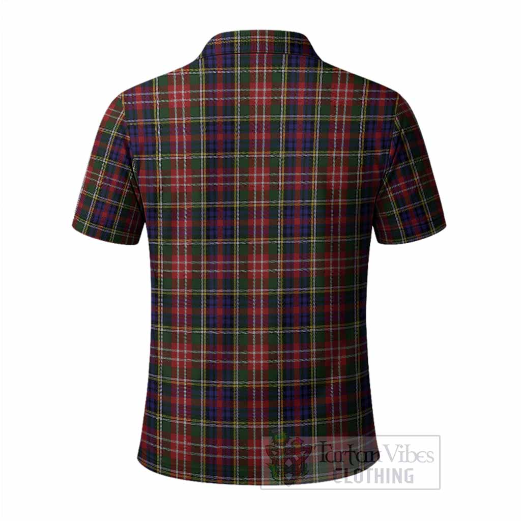 Christie Tartan Crest Polo Shirt Ferocious Lion Style