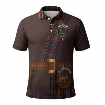 Christie Tartan Crest Polo Shirt Kilt Costume Style