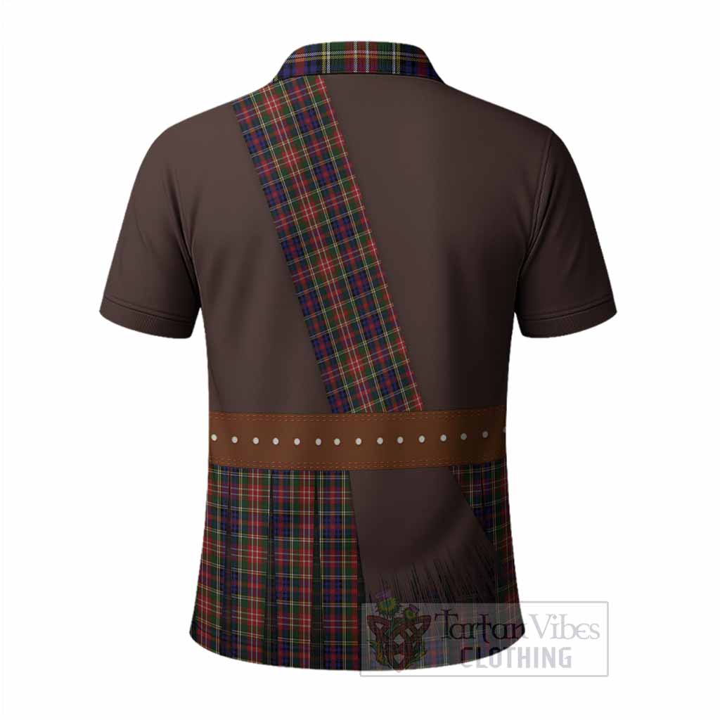 Christie Tartan Crest Polo Shirt Kilt Costume Style