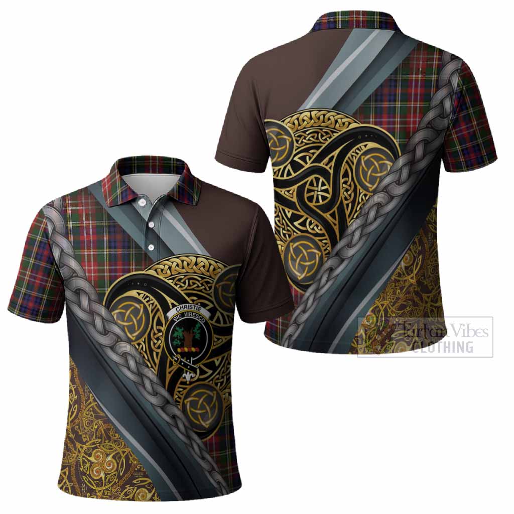Christie Tartan Crest Polo Shirt Scottish Triskele Celtic