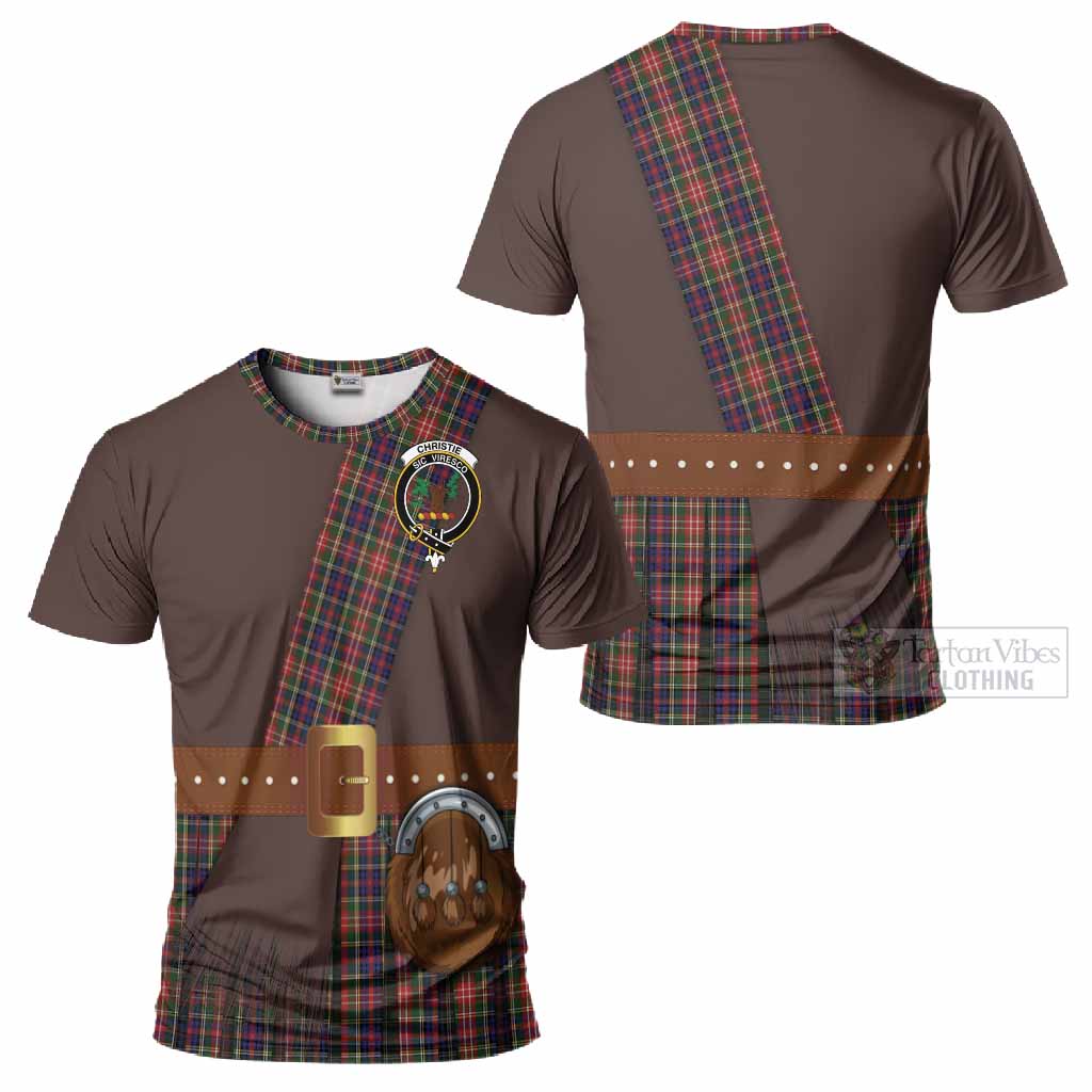 Christie Tartan Crest T-Shirt Kilt Costume Style